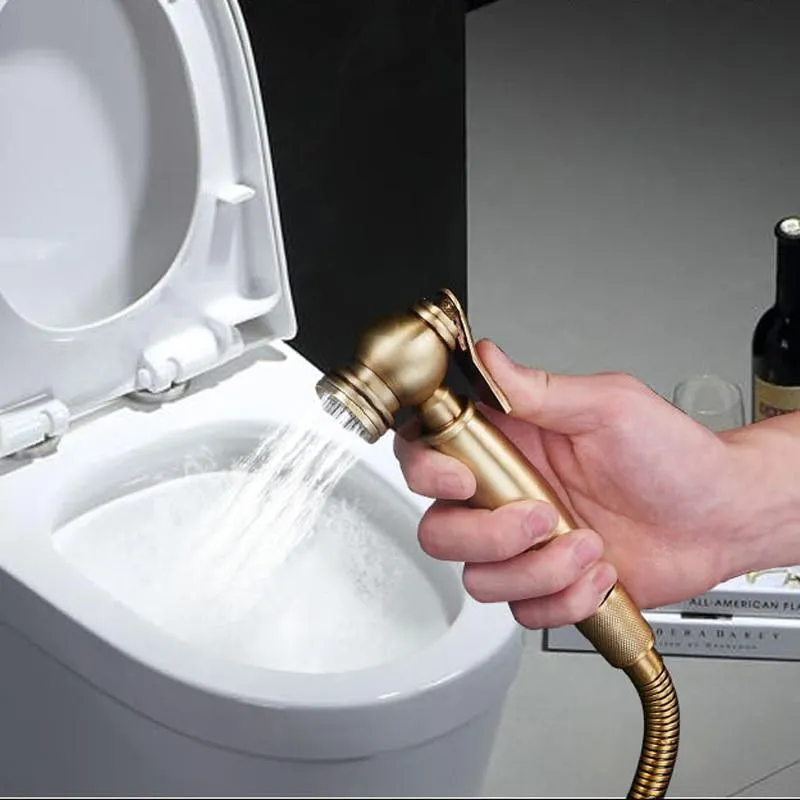 Dual Handle Single Hole Toilet Flushing Sprayer Head