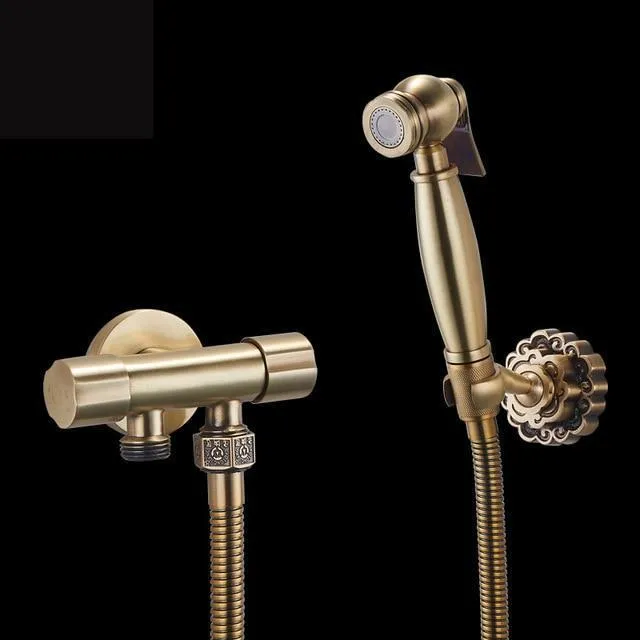 Dual Handle Single Hole Toilet Flushing Sprayer Head