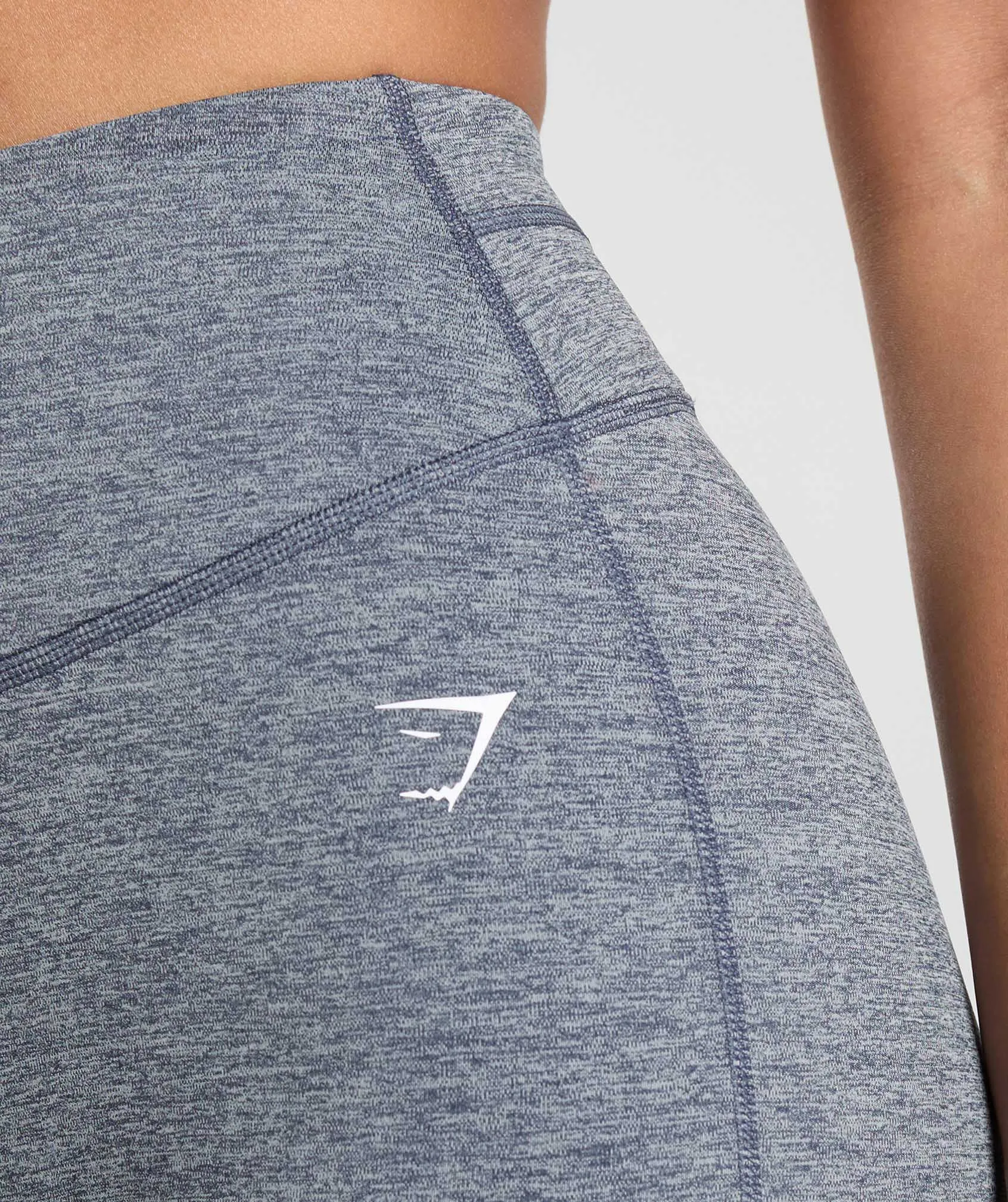 Gymshark Heart Marl Leggings - Titanium Blue
