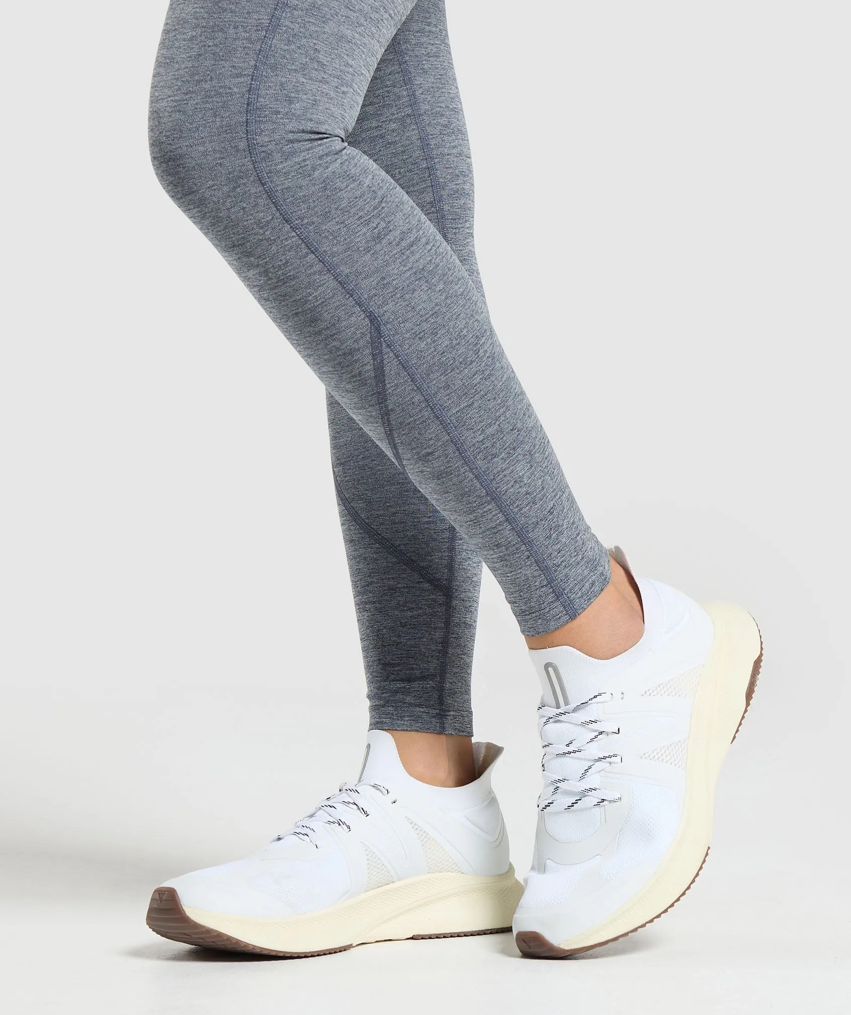 Gymshark Heart Marl Leggings - Titanium Blue