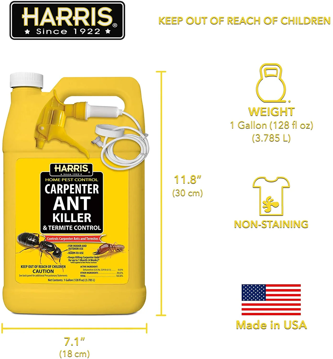 Harris Home Pest Control Carpenter Ant Killer & Termite Control (128 fl. oz.)