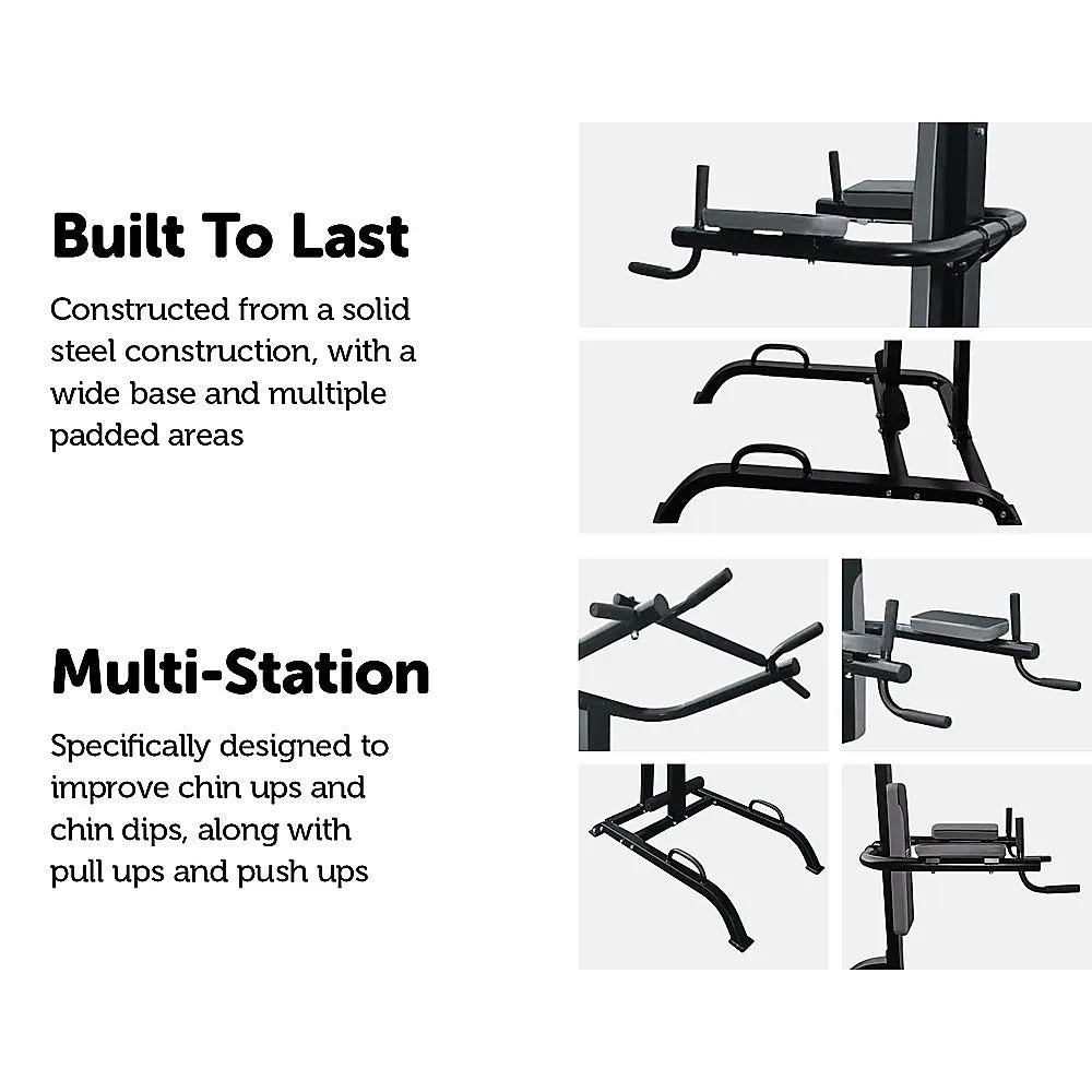 Heavy Duty Power Tower With Padded Armrests & Back Pad