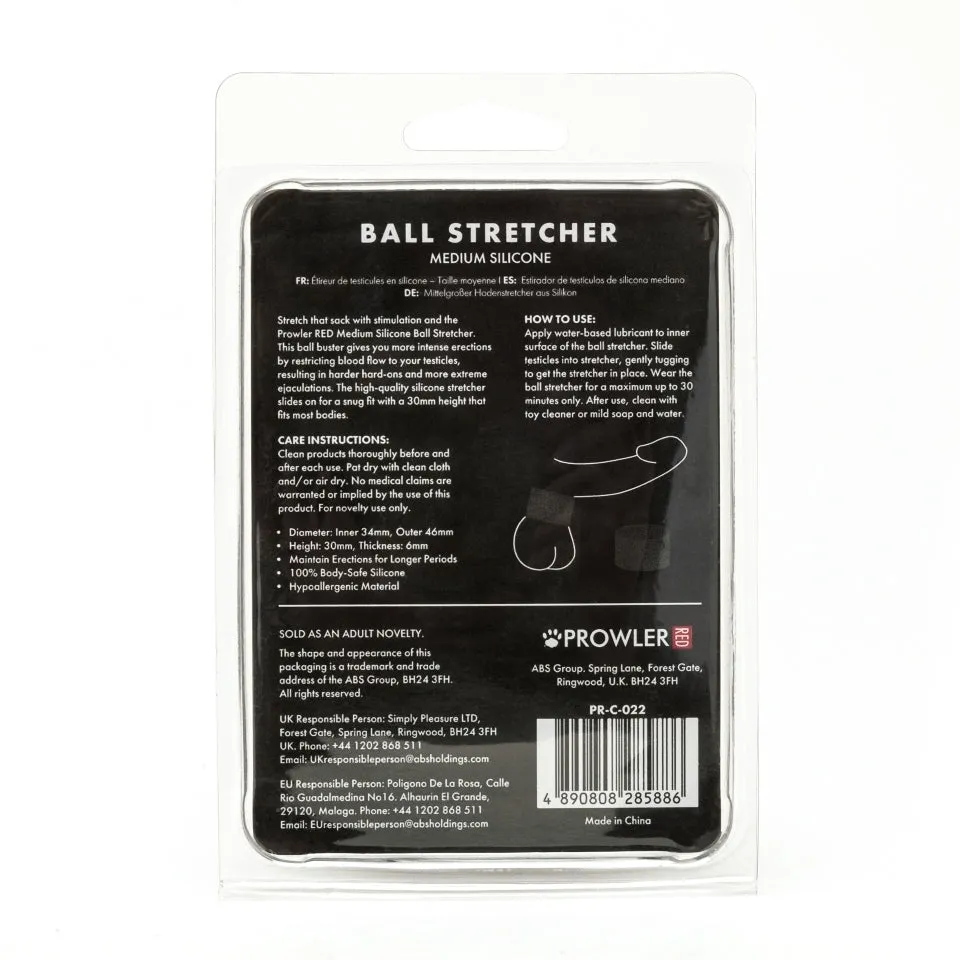 Prowler Red Silicone Ball Stretcher Medium Black
