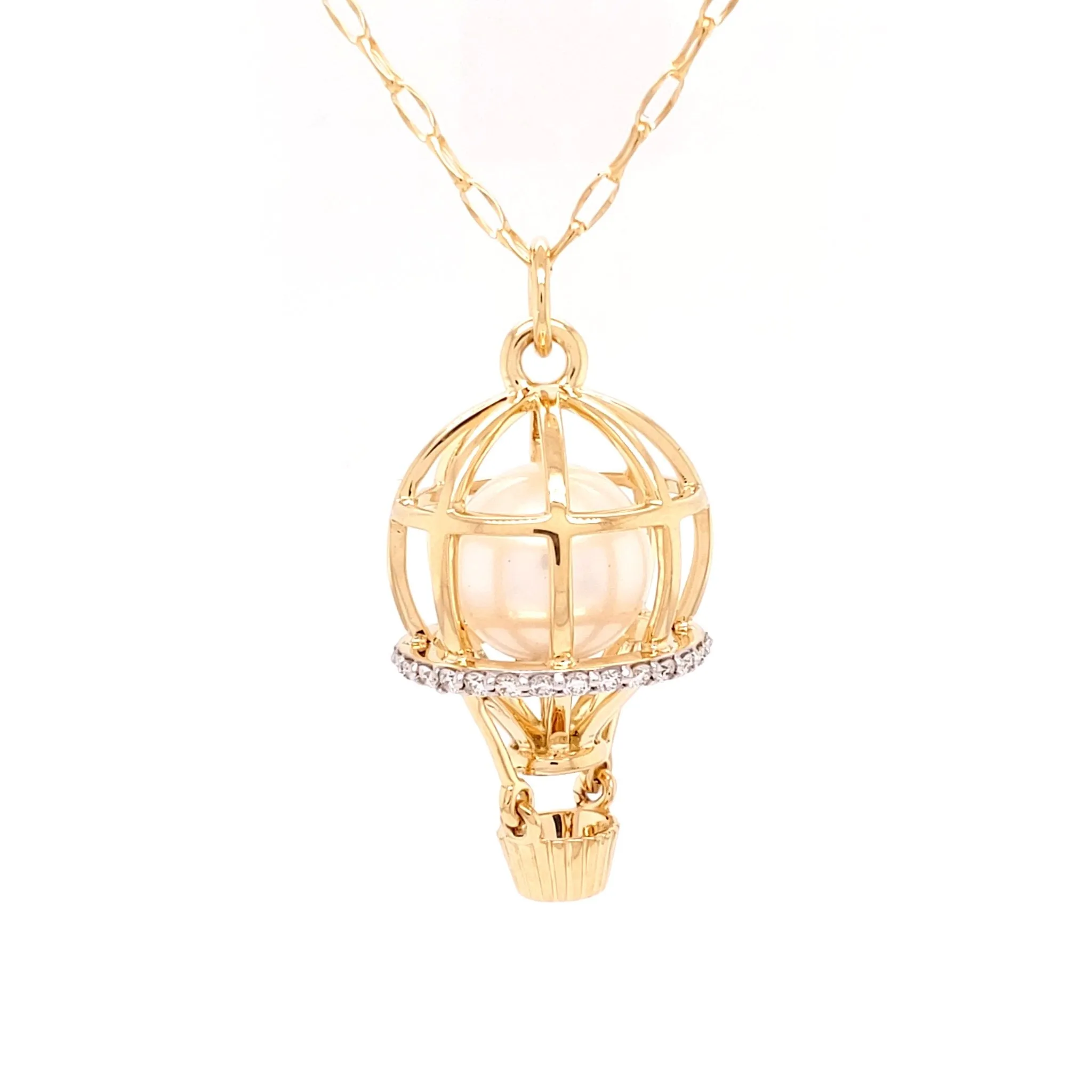 "Adventure" Hot Air Balloon Charm Necklace