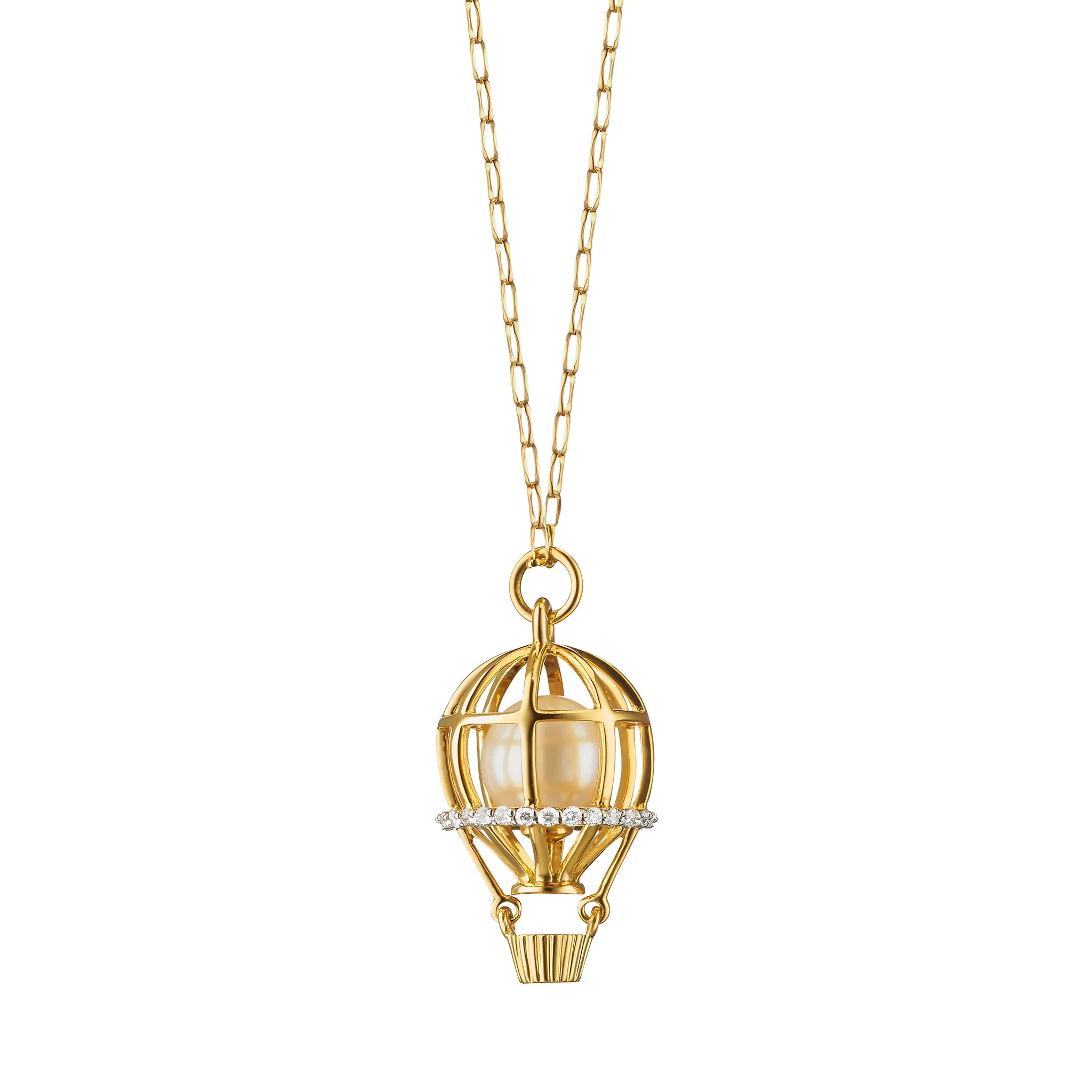 "Adventure" Hot Air Balloon Charm Necklace