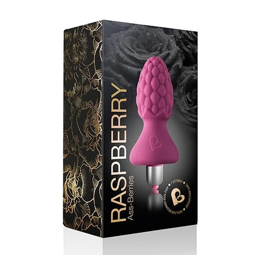 Rocks-Off 7-Speed Ass-Berries Raspberry Butt Plug