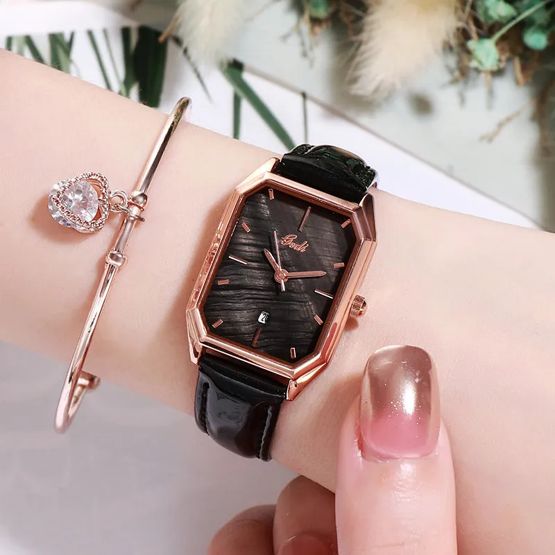 Women's Watch Trendy Simple Casual Belt Calendar Women's Quartz Waterproof Watch